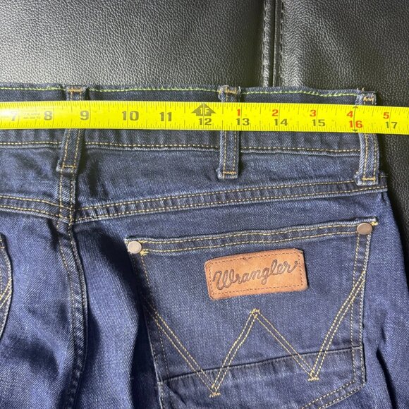 Wrangler Retro Men's Slim Fit Straight Leg Cowboy Western Jeans Blue Denim 33x34 - Picture 16 of 16